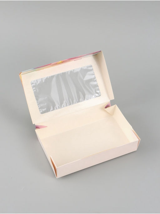 Цена за 5 шт. Коробка подарочная складная «Радуга», 20×12×4 см, с окном