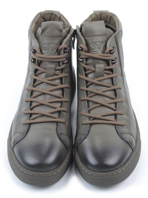 05-X30302A-70 KHAKI Ботинки демисезонные мужские (натуральная кожа,байка)