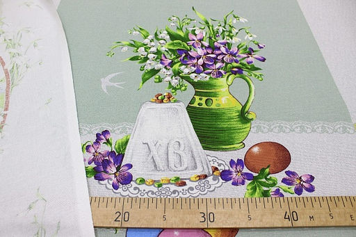 Рогожка Светлые дни, ш.1.5м, хлопок-100%, 165гр/м.кв, раппорт 63см - Купава фото 3