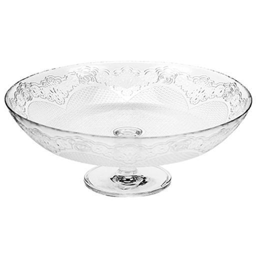 "Лейси (Lacy)" Блюдо стеклянное д30см, на ножке, цветная коробка, Pasabahce (Россия)