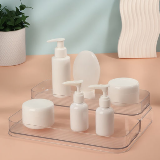 Органайзер для хранения, 2 секции, 26.5×20.5×6.6 см, прозрачный