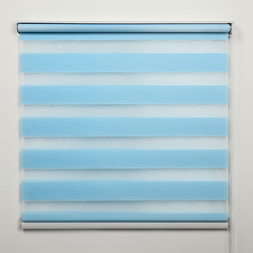 Штора рулонная День-ночь, 90180 см (с учётом креплений 3,5 см), цвет голубой - Simaland фото 2