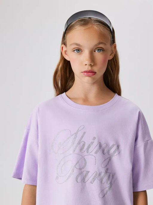 ACOOLA / Футболка детская для девочек Gulu лавандовый  фото 3
