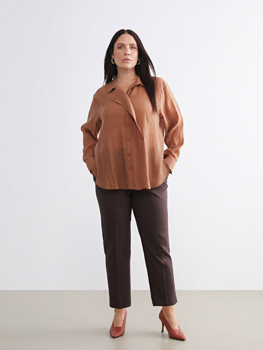 B?y?k Beden Y?ksek Bel Cigarette Kad?n Pantolon