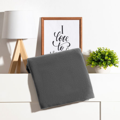 Плед флисовый «Экономь и Я», 150×200 см, 160 г/м², графитовый