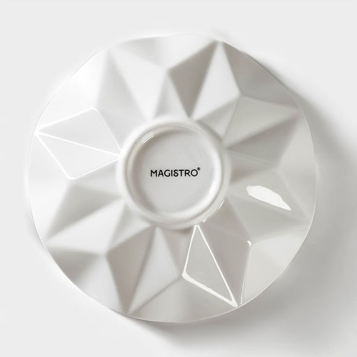 Салатник фарфоровый Magistro Изобилие, 260 мл, d=15 см, цвет белый фото 8
