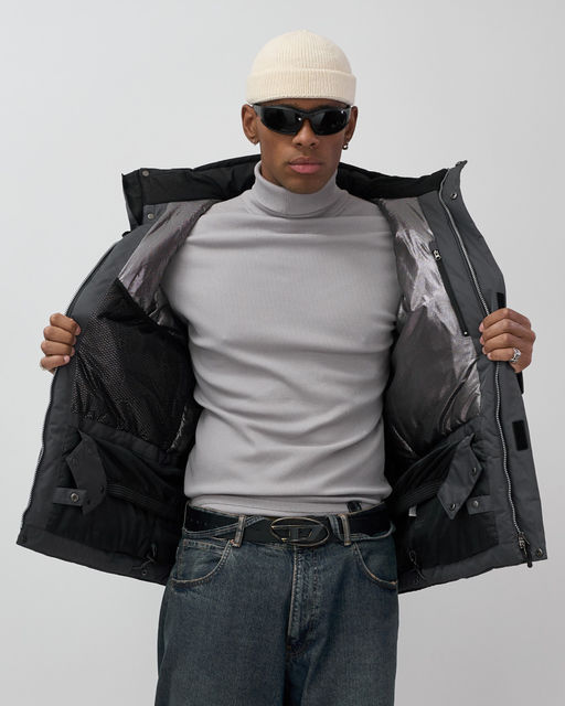 Горнолыжная куртка мужская зимняя темно-серого цвета 7611TC - Mtforce фото 8