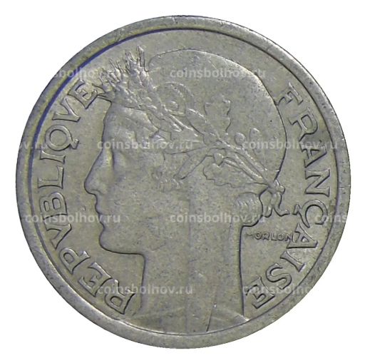 Монета 1 франк 1957 года В Франция