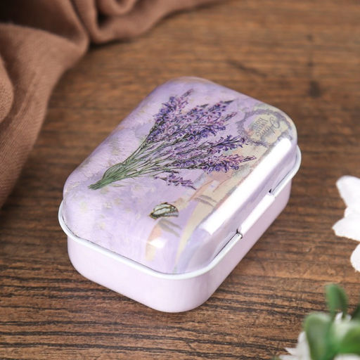 Цена за 3 шт. Шкатулка для украшений «Лаванда», металл, 2.5×5.5×4 см, МИКС