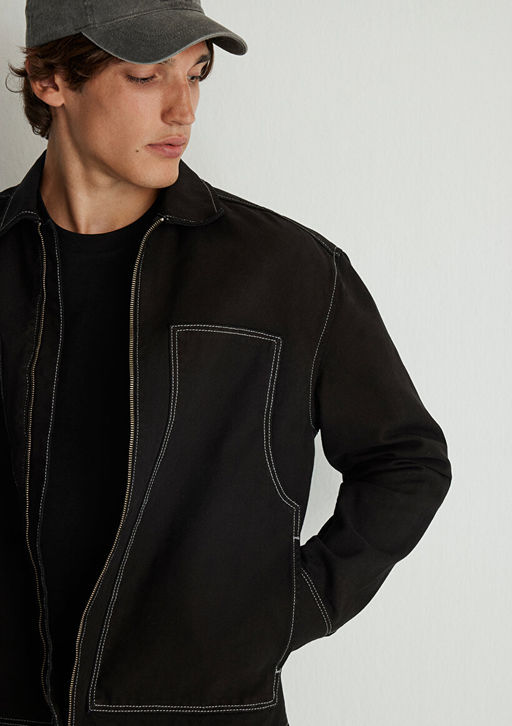 Fermuarl? Siyah Gomlek - Mavi фото 5