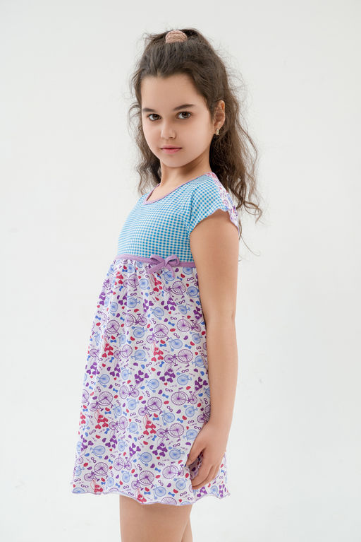 Ночная сорочка детская из кулирки Ярославна велосипед - Амадэль фото 4