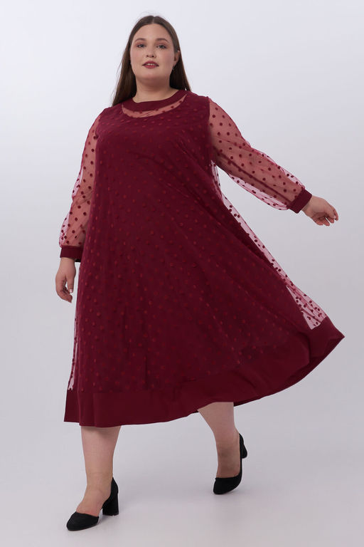 Платье Luxury Moda 1157 бордовый