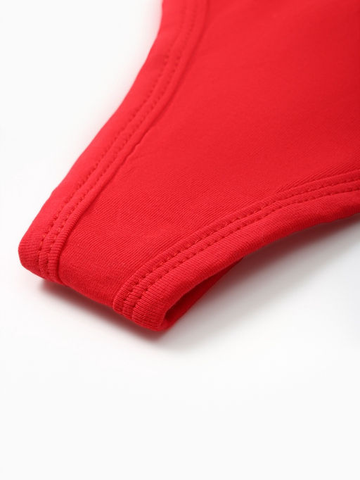 Комплект нижнего белья женский (топ с тонкими лямками, трусы), красный МИКС, размер 44-46