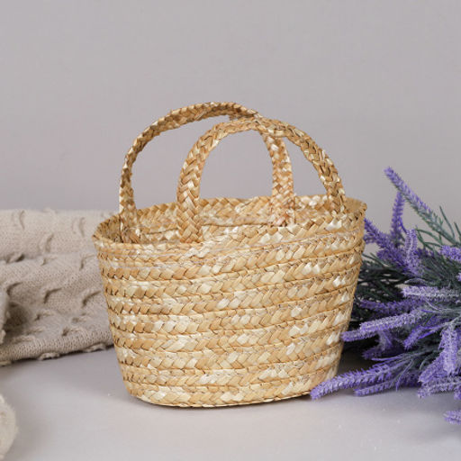 Корзина-сумка плетеная 22x8x12 см / GN295-8 /уп 500/высота 12 см - ГалеонТрейд фото 3