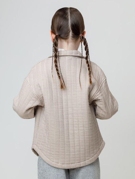 КР 302578/бежевый,гусиная лапка к625 рубашка для дев