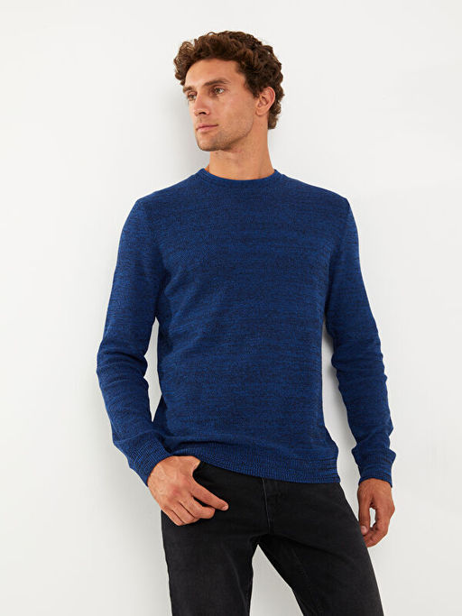 Bisiklet Yaka Erkek Triko Kazak