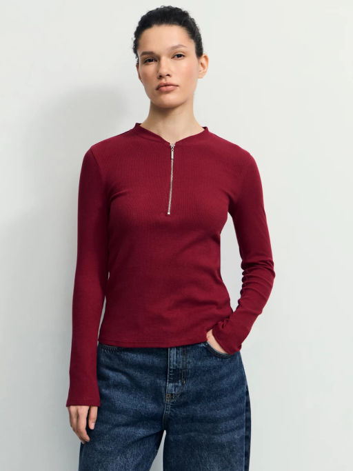 Джемпер на молнии из хлопка / Zarina