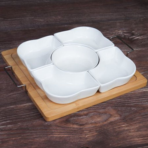 Менажница 5 предметов 150 мл / KT091 /уп 20/ на подставке - ГалеонТрейд фото 4