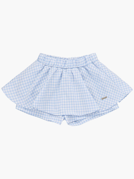 Юбка-шорты в клетку UD 7046 голубая клетка - Mini maxi фото 14