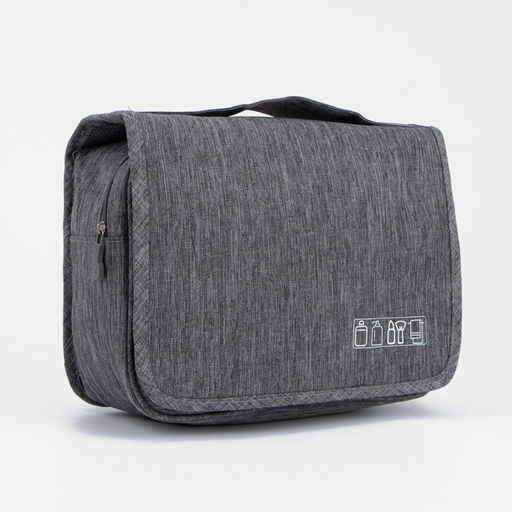 Косметичка-несессер на липучках, с ручкой, цвет серый - Simaland фото 3