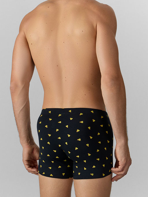 Цена за 2 штуки! Трусы боксеры мужские черные с принтом - Mark formelle фото 5