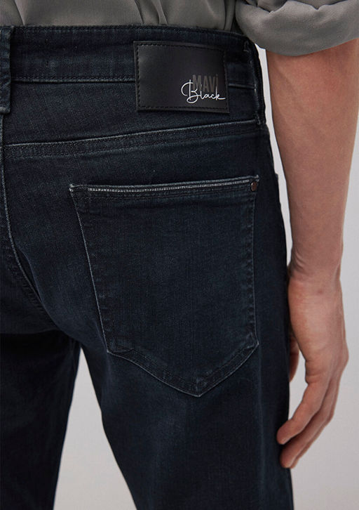 Marcus Lux Black Puslu Koyu Mavi Jean Pantolon  фото 8