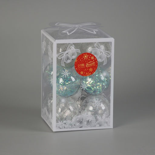 Ёлочные игрушки Калейдоскоп, шары новогодние, d=6 см, набор 12 шт., МИКС - Зимнее волшебство фото 4