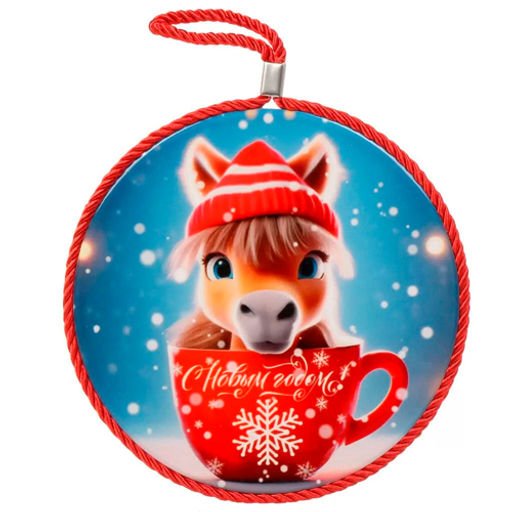 Подставка под горячее керамика круглая 16 см Символ Года Y4-9229 (499394) /DANIKS/