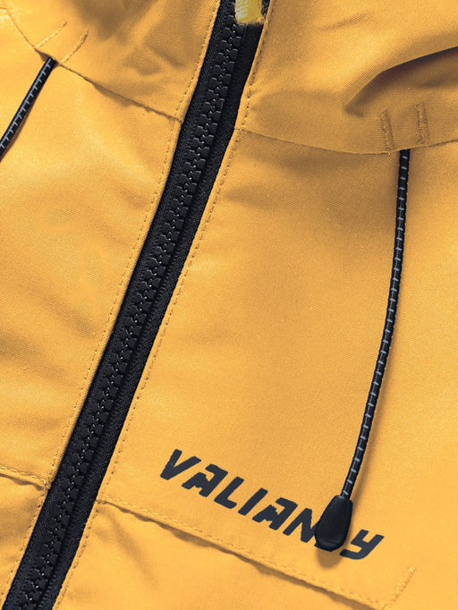 Парка зимняя подростковая для мальчика с капюшоном желтого цвета 9533J