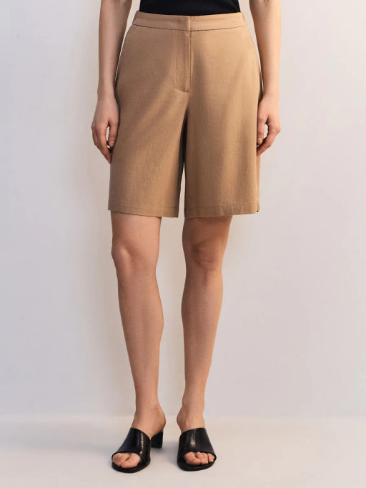 Шорты из вискозы и хлопка с отворотами ZR2605012116-63 / Zarina