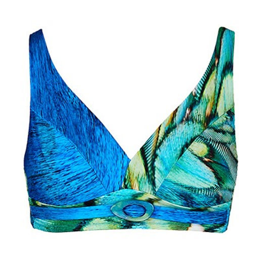 -72% БЮСТГАЛЬТЕР КУПАЛЬНЫ Milavitsa 470026/406 изумрудный набивной фото 2