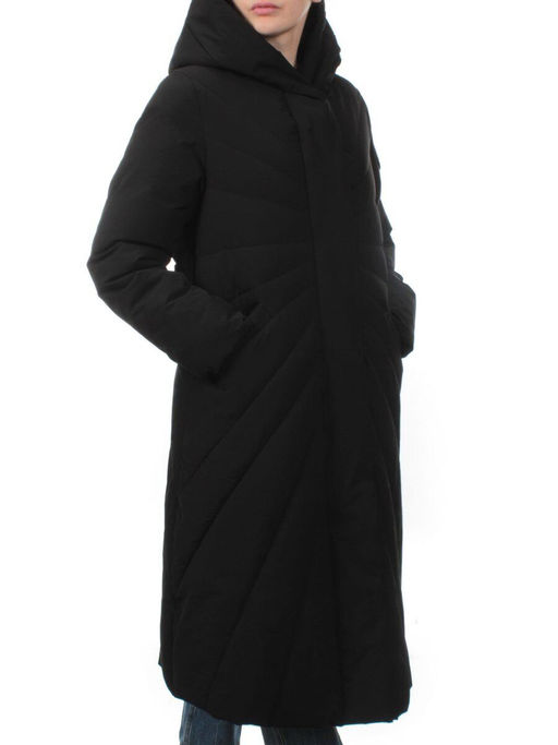 H265 BLACK Пальто зимнее облегченное женское (150 гр. холлофайбер)