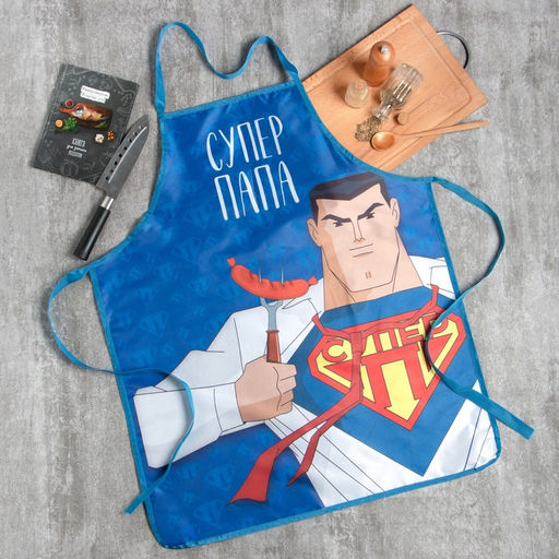 Фартук Супер папа, 65?80 см,100% п/э, оксфорд 210 г/м?