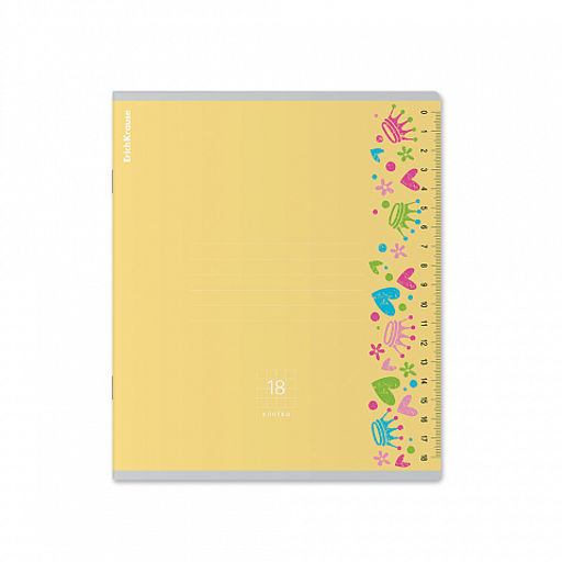 Цена за 10 шт. Тетрадь школьная ученическая ErichKrause Ruler Magic ассорти, 18 листов, клетка (в плёнке по 10 шт.)_MIX-PACK  фото 4