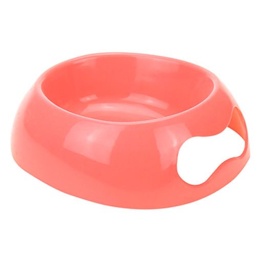Миска для кормления животных пластмассовая Капелька 0,35л, 18,5х17,5х5,5см, с ручкой, цвета микс (Китай)