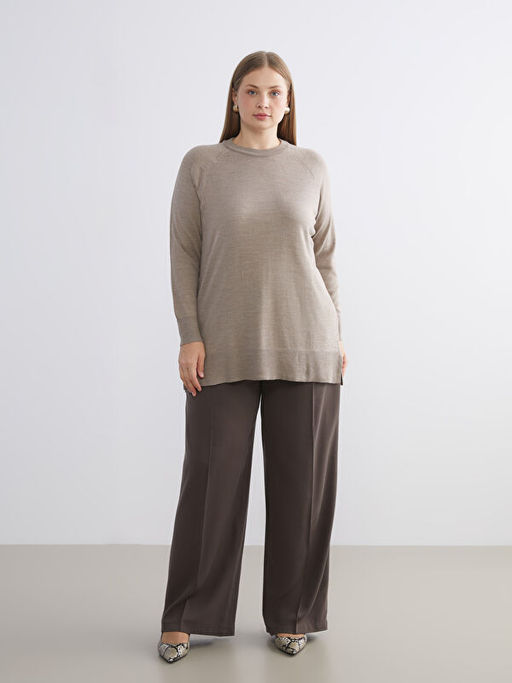 Bisiklet Yaka Kad?n Triko Kazak