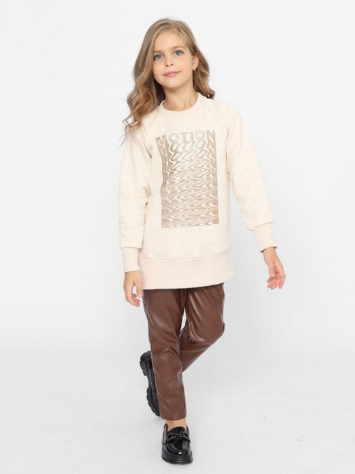 CRB wear/CWJG 63715-13-390 Джемпер для девочки,бежевый меланж/Ex.Cherubino  фото 5