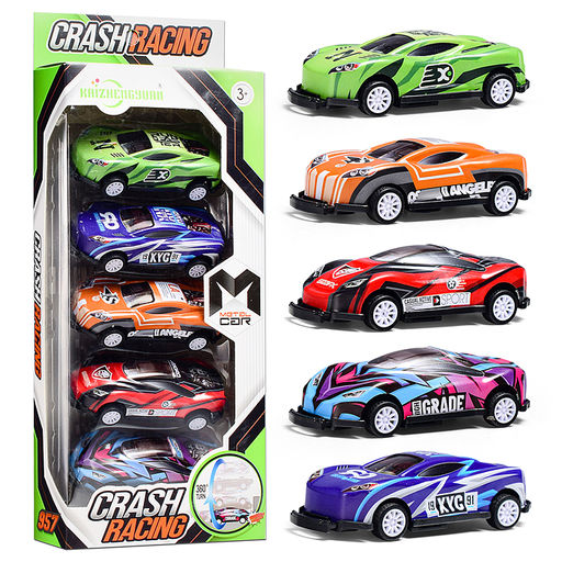 Набор машин "Веселый заезд" металл, в коробке