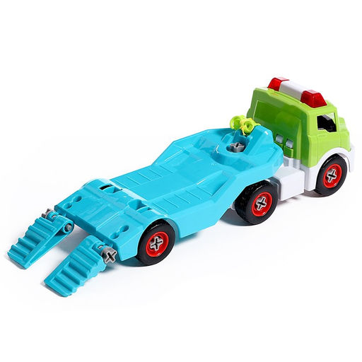 Конструктор винтовой Эвакуатор с машинкой, с отвёрткой и насадкой + знаки - Simaland фото 9