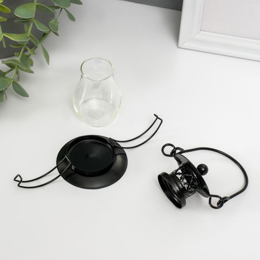 Подсвечник-фонарь на 1 свечу «Пузатый», 9.2×6.2×5.8 см