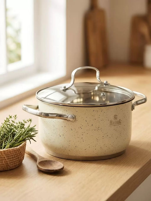 Кастрюля 2,6л из нержавеющей стали со стекл. крышкой 18х10,5см (R-206в) /Rashel/  фото 10
