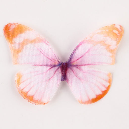 Декор для творчества «Бабочка», двухслойный, набор 12 шт., размер 1 шт. — 5×4 см, цвет оранжевый