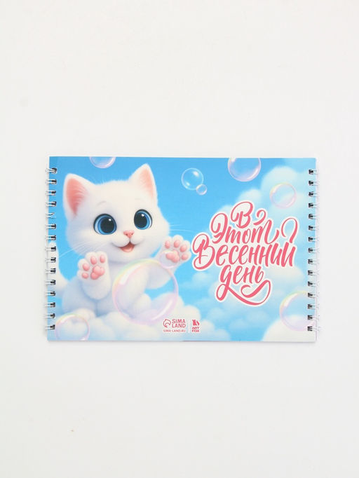 Подарочный набор, двойной блокнот с заданиями, ручка Котик