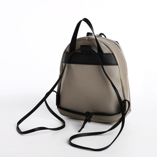 Мини-рюкзак женский из искусственной кожи на молнии, цвет бежевый - Simaland фото 2