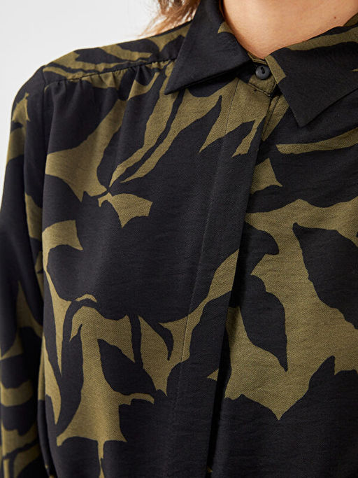 Desenli Kad?n G?mlek Elbise