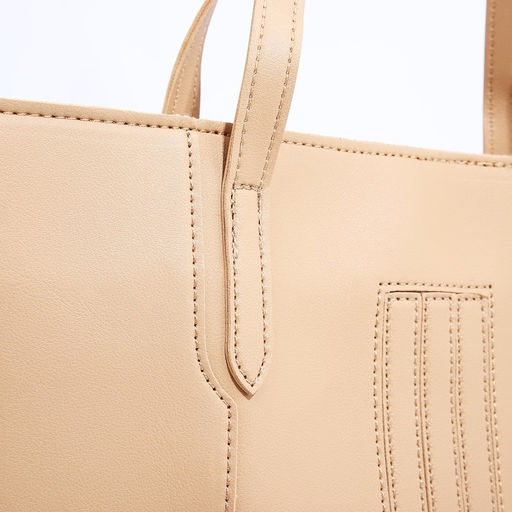 Сумка-шопер на молнии, цвет бежевый - Simaland фото 4