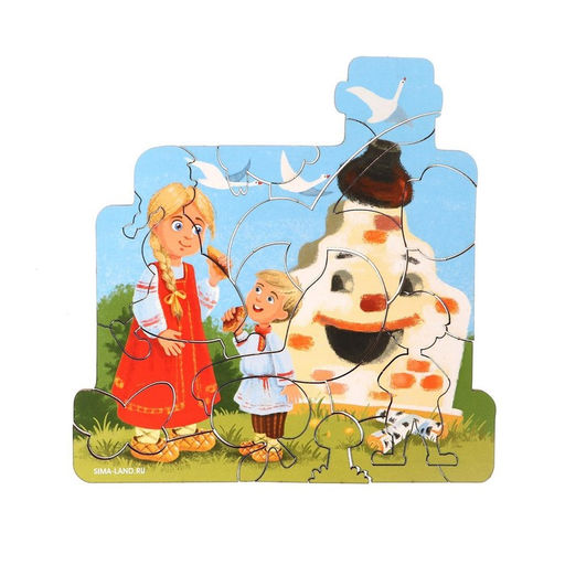 Пазл фигурный. По мотивам русской народной сказки Гуси-лебеди - Лесная мастерская фото 4