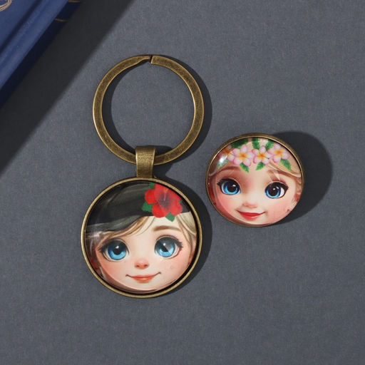 Набор: брелок для ключей и значок для одежды, рюкзак Малыши, 6?11 см