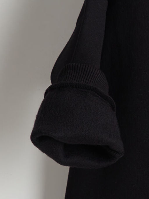 Dik Yaka Bask?l? Erkek ?ocuk Kal?n Sweatshirt