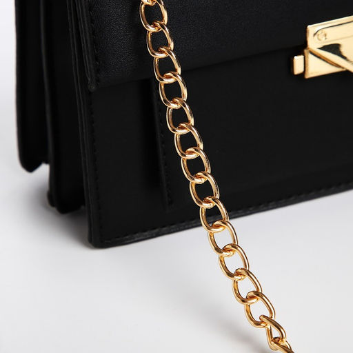 Сумка-мессенджер на клапане, цвет чёрный - Simaland фото 5